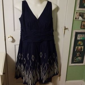S.L. Fashions navy dress